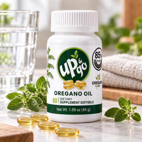 Mexican oregano oil capsules with 85% carvacrol, 60 softgels