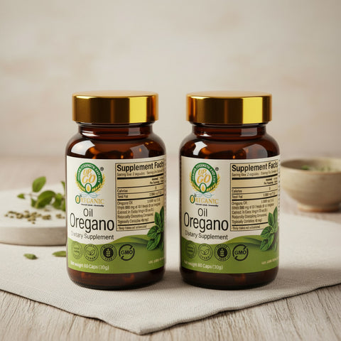 2 Botellas de Cápsulas de Aceite de Orégano | OreganicUSA