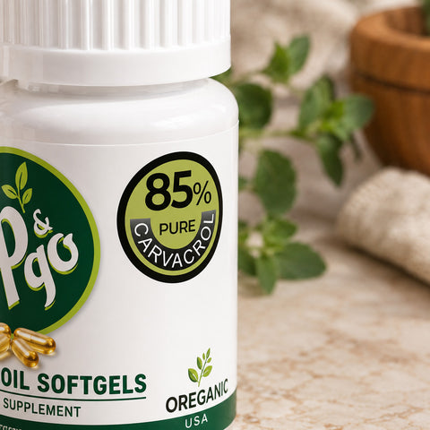 Con una concentración de 85%+ de carvacrol, somos los legítimos portadores de este producto sano y lleno de activos antimicrobianos y mucho más.